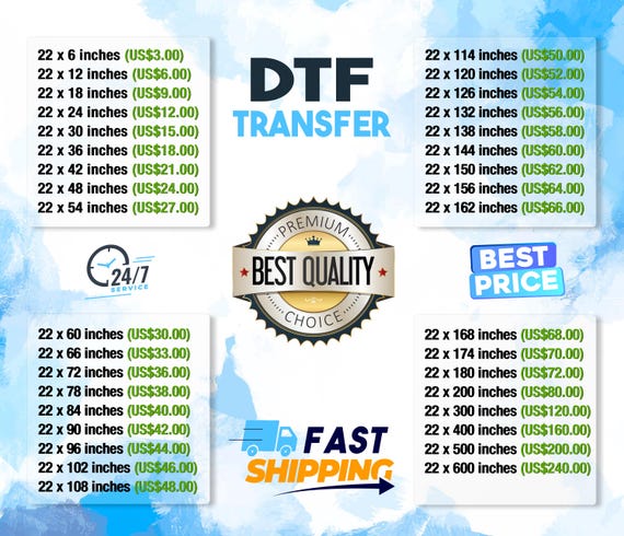 Personalized Ready To Press Gang Sheets, Custom Direct To Film, Full Color High Quality Heat Press, Bulk Gang Sheets, DTF Transfer