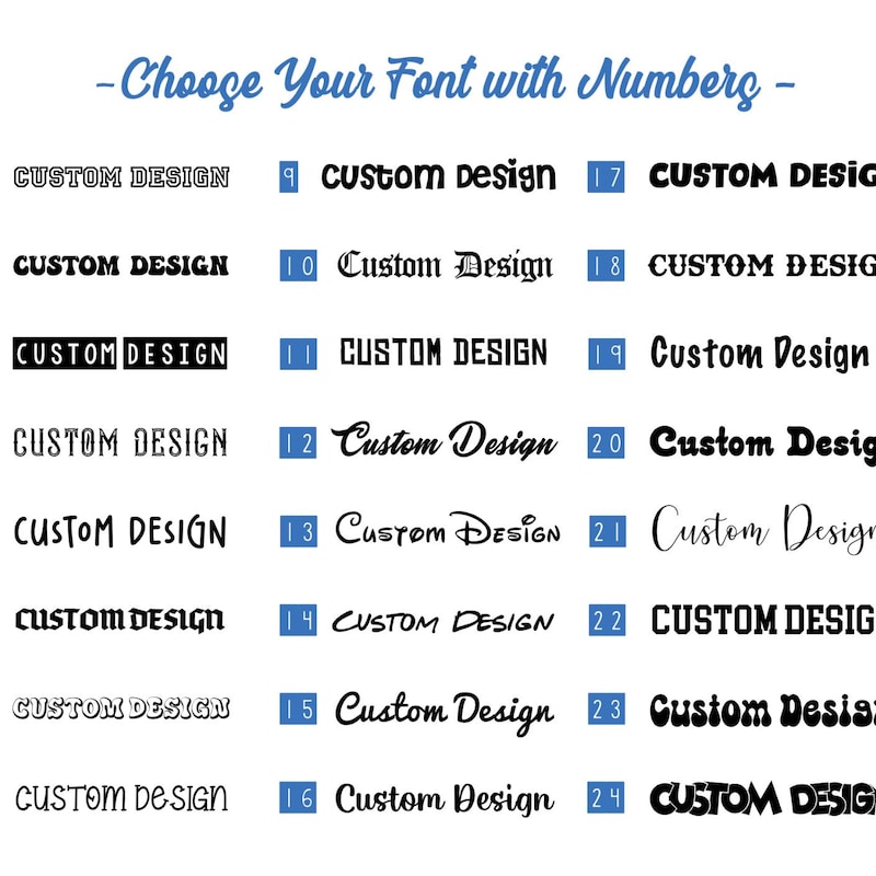 Numbers Font Stye Custom Dtf Transfer Font - Etsy