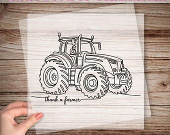Thank A Farmer Dtf Transfer, Farming Ready To Press, Farmer Gift, Support Local Farmers Dtf Print, Tractor Dtf, Harvest Iron On Heat Press