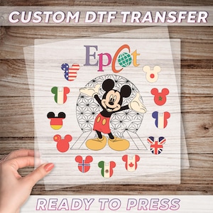 Disney Epcot World Tour DTF Transfer, Epcot Center Ready To Press, Disneyland Dtf, Disney Trip Dtf, Disney World Dtf, Epcot 2025 Dtf