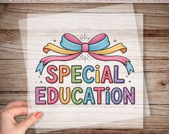 Transfert DTF pour éducation spécialisée, prêt à imprimer pour professeur SPED, impression Dtf Inclusion Matters, coquette noeud professeur Dtf, cadeau Dtf thérapeute