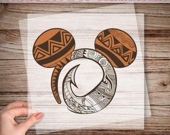 Disney Maui Mickey Mouse Ears DTF Transfer, Disneyworld Maui Direct to Film, Moana Maiu Heat Press, Disney Family Gift, Disney Kids