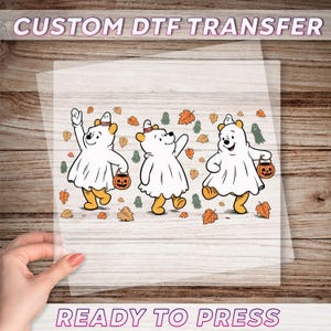 Winnie The Pooh Halloween DTF Transfer, Pooh Ghost Halloween Print, Ghost Ready To Press, Spooky Season Dtf, Disney Halloween Heat Press