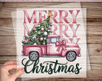 Cute Christmas Tree Ready To Apply, Retro Christmas Truck Direct To Film, Womens Christmas Gift, Family Holiday Dtf Print, Xmas Vibes Dtf
