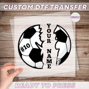 Custom Soccer DTF Transfer, Personalized Soccer Ready To Press, Game Day Dtf, Soccer Team Dtf, Soccer Mom Dtf Print, Football Heat Press