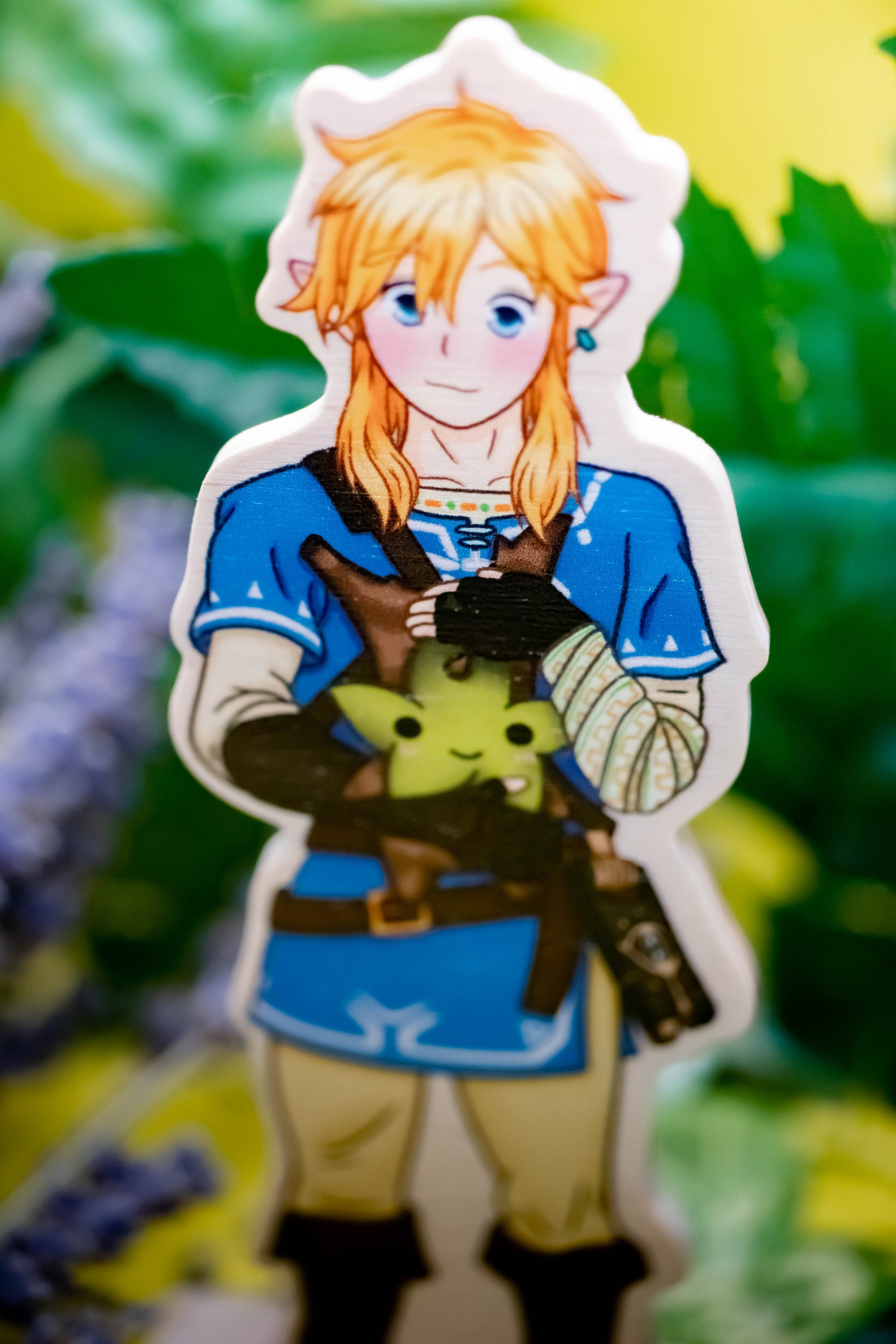 Video Game Adventurer and Woodland Spirit Double Sided Natural Wooden