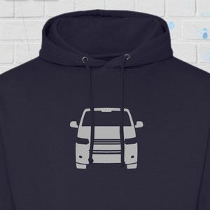 T5 Campervan Inspired Silhouette Heavy Hoodie - Ideal Gift For VW Transporter Owners