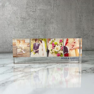 Personalized Acrylic Photo Album, Plaque Picture Print, Glass Couple Photo Sign, Custom Photo Printing, Picture Album, Glass Photo Gift