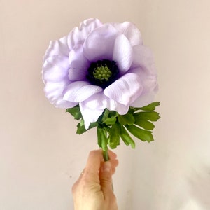 1 PCS Faux Anemone Stem High Quality, Real Touch Faux Anemone Flower, Silk Anemone Stem, Faux Wedding Flower, Real Touch Anemone