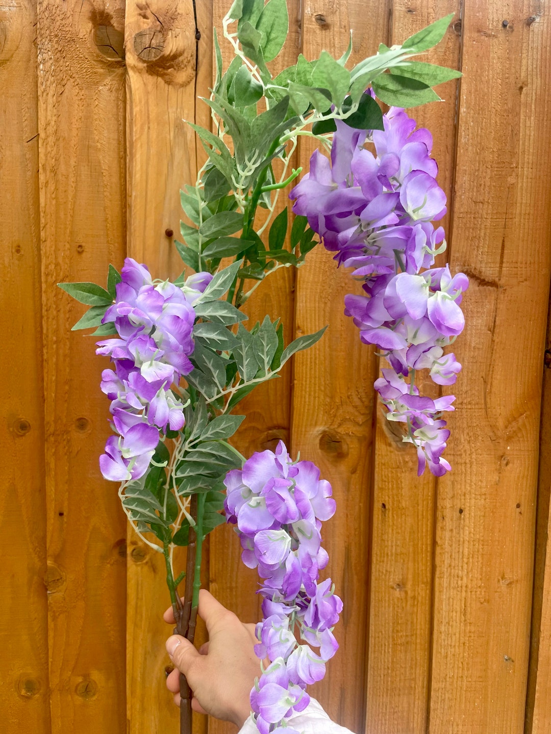 Faux Purple Wisteria Stem, Hanging Wisteria, Artificial Wisteria ...