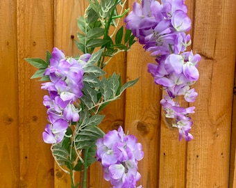 Neppaarse blauweregen stengel, hangende blauweregen, kunstmatige blauweregen, paarse hangende blauweregen, blauweregen bloemen
