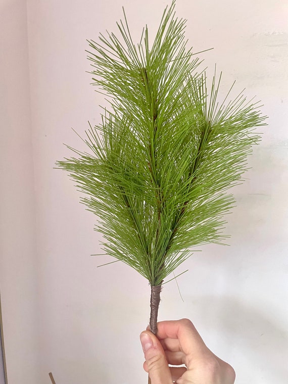 1 PCS Artificial Green Pine Branch 42 Cm, Luxury Artificial Pine Stem,  Wreath Making Foliage 