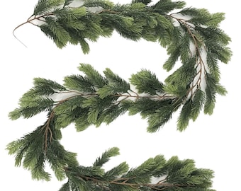 Faux Pine Garland, Real Touch Christmas Foliage, Luxe Christmas Garland, Faux Winter Foliage, Artificial Pine Garland, Spruce Garland