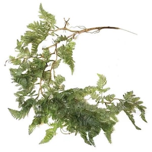 Hochwertiger Farngirlande 90 cm, künstliche hängender grüner Farnstamm