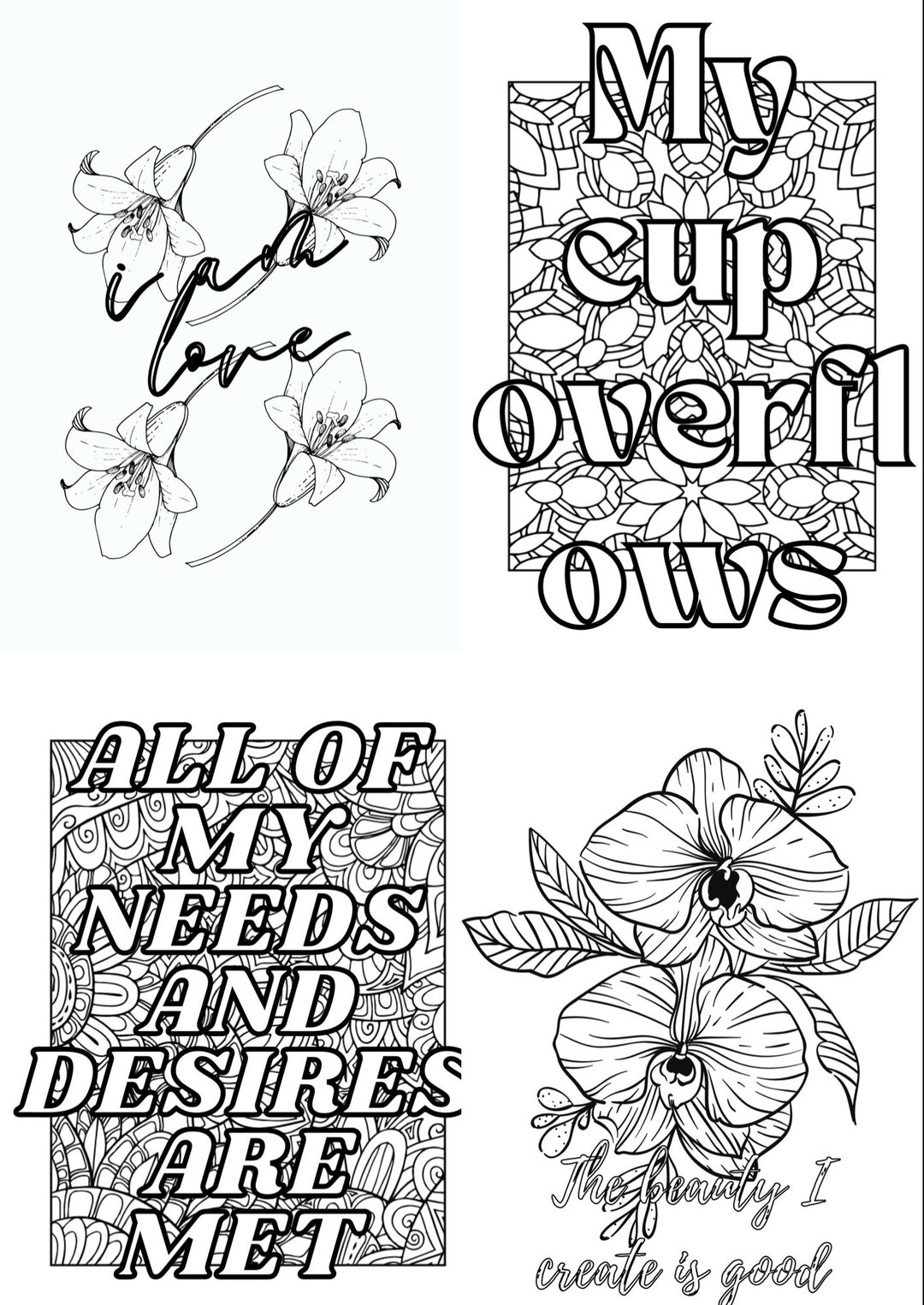 Mental Health Coloring Pages for Depression Relief Anxiety Etsy