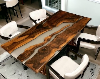 Mesa de resina epoxi, mesa de comedor a medida, mesa de comedor, tablero de mesa de resina epoxi, mesa de cocina de resina epoxi, mesa de comedor de resina epoxi a medida