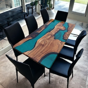 Epoxytafel, epoxy eettafel, epoxyhars tafel, Epoxy tafelblad, riviertafel, epoxyhars eettafel, epoxy salontafel, tafelblad