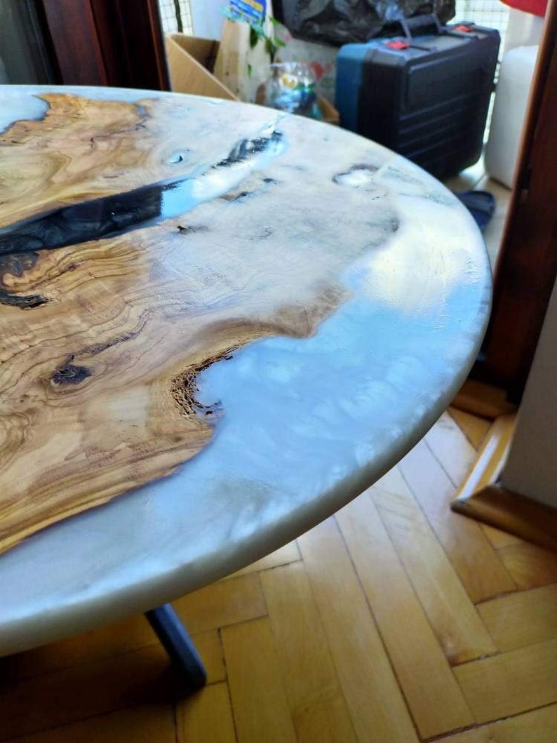Round Epoxy Coffee Table Coffee Table Epoxy Table Epoxy Etsy