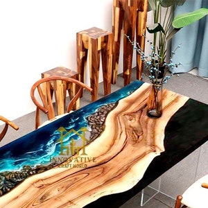 Epoxy Table Top, Epoxy Resin Table, Epoxy dining table, epoxy dining table rectangle, resin dining room table, sofa table