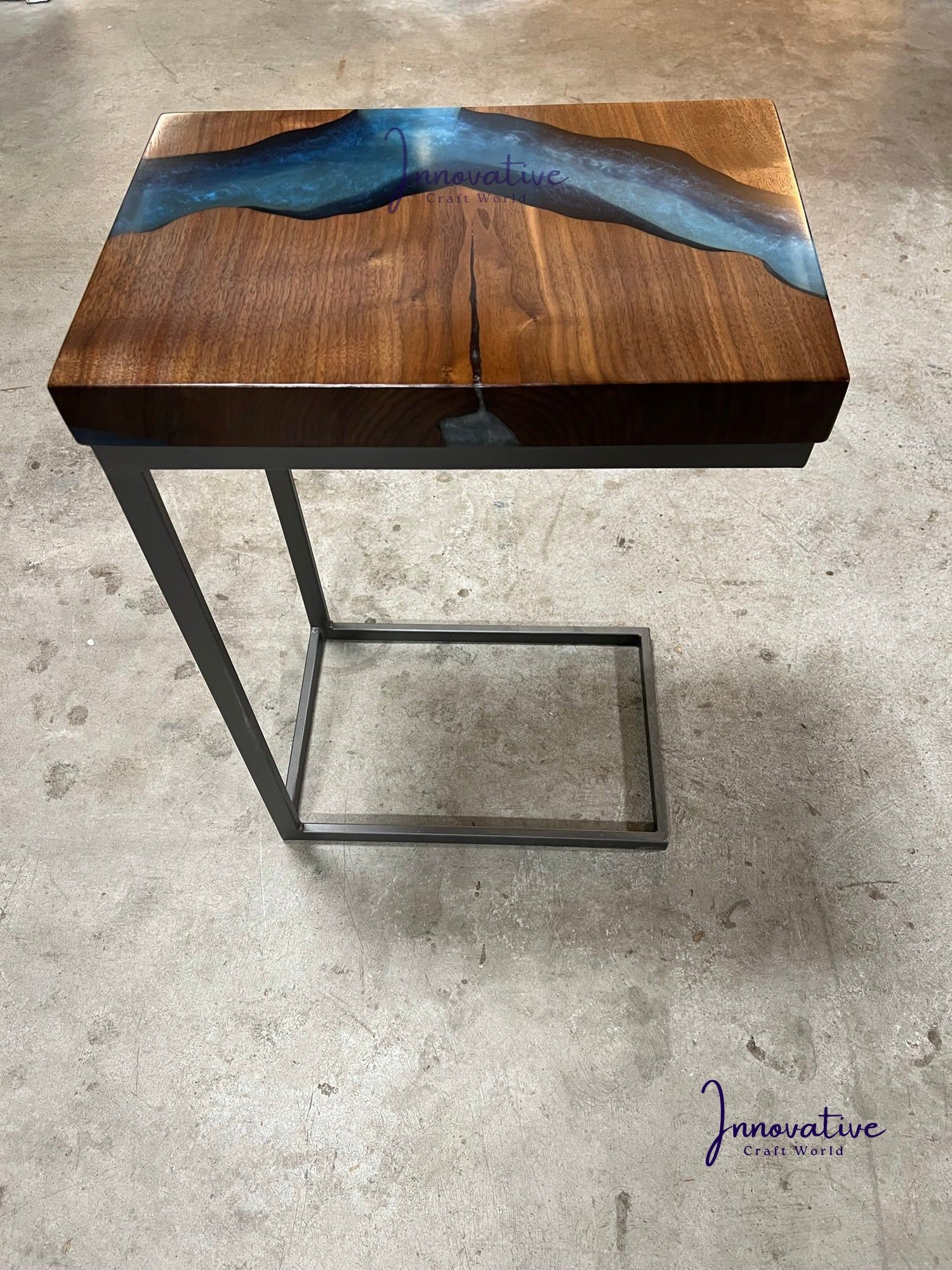 Epoxy Side Table Epoxy End Table Epoxy Resin Table River Etsy