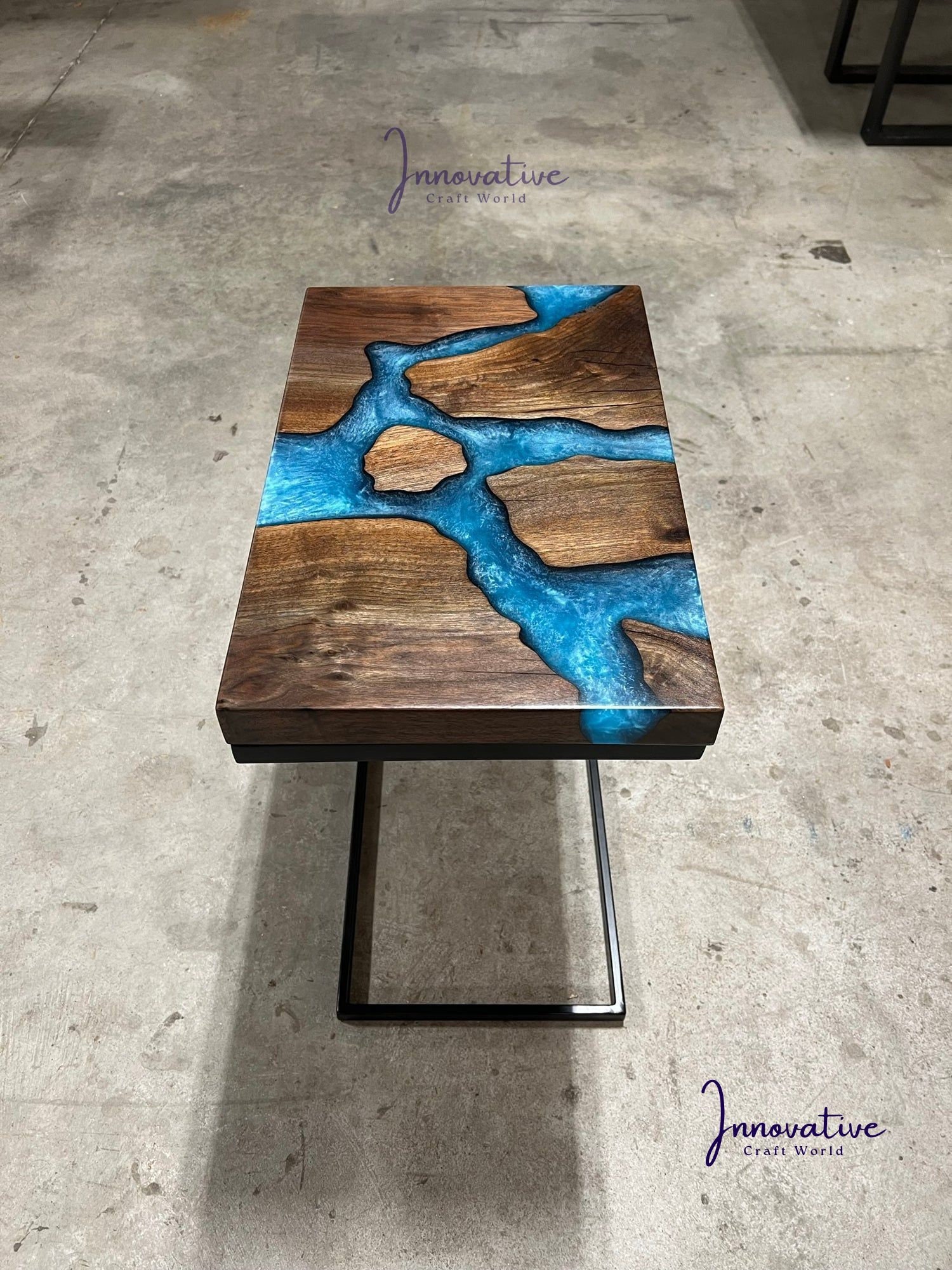 Epoxy Side Table Epoxy End Table Epoxy Resin Table River Etsy