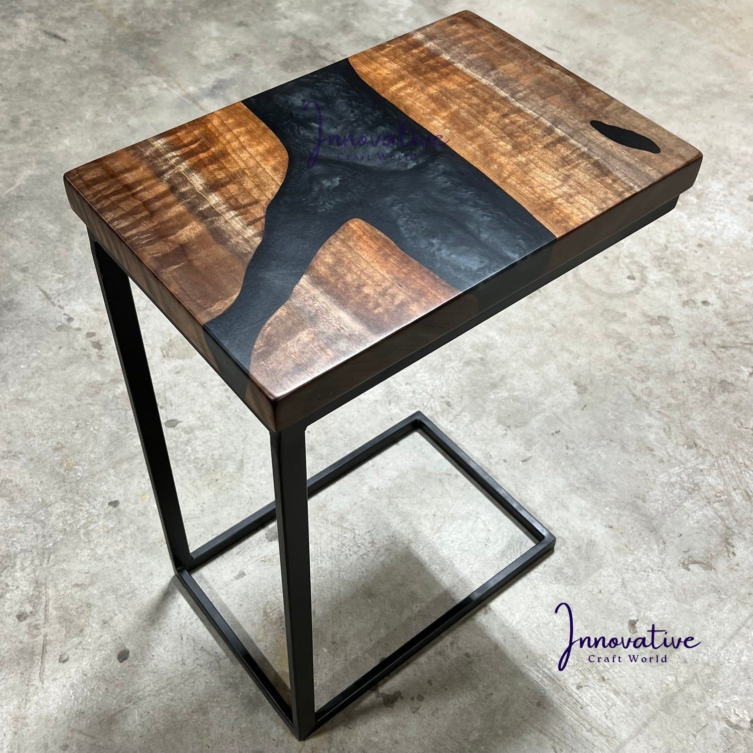 Epoxy Side Table, Epoxy End Table, Epoxy Resin Table, River Table Epoxy