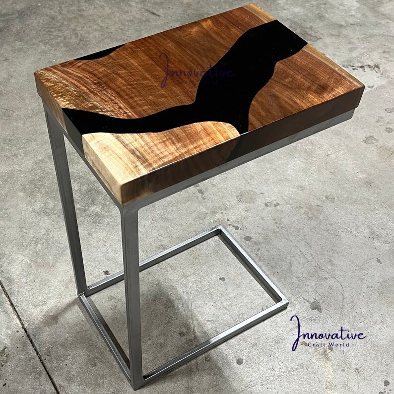 Epoxy Side Table, Epoxy End Table, Epoxy Resin Table, River Table Epoxy