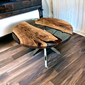 Round epoxy dining table with base, Round Clear Epoxy table, Round Epoxy Coffee Table, Clear Epoxy Round Table, Epoxy Table