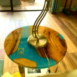 Round Epoxy Dining Table, Round Epoxy Table,