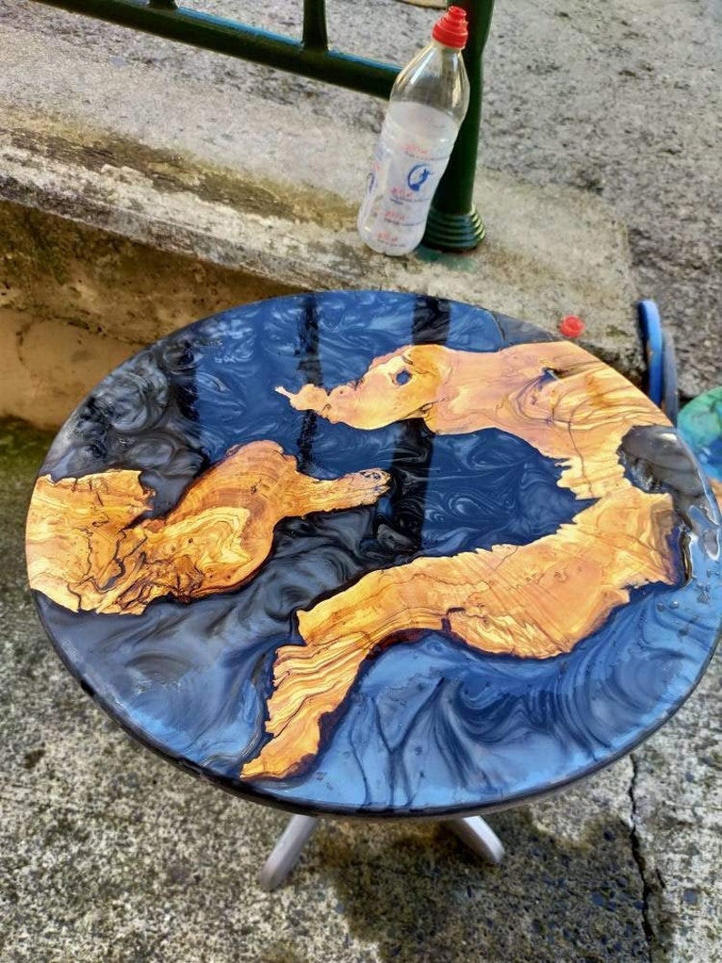 Round Epoxy Coffee Table Coffee Table Epoxy Table Epoxy Etsy