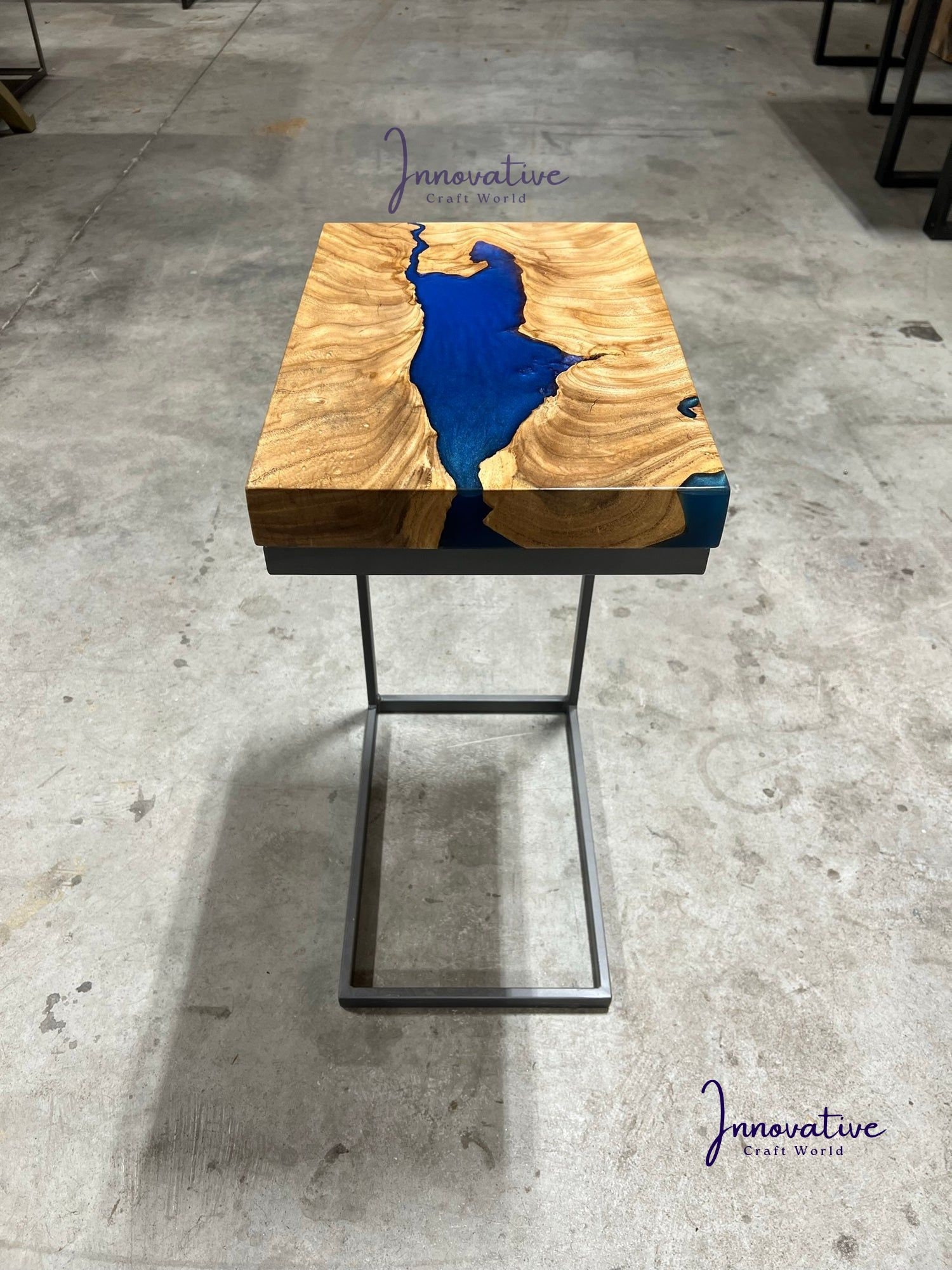 Epoxy Side Table, Epoxy End Table, Epoxy Resin Table, River Table Epoxy