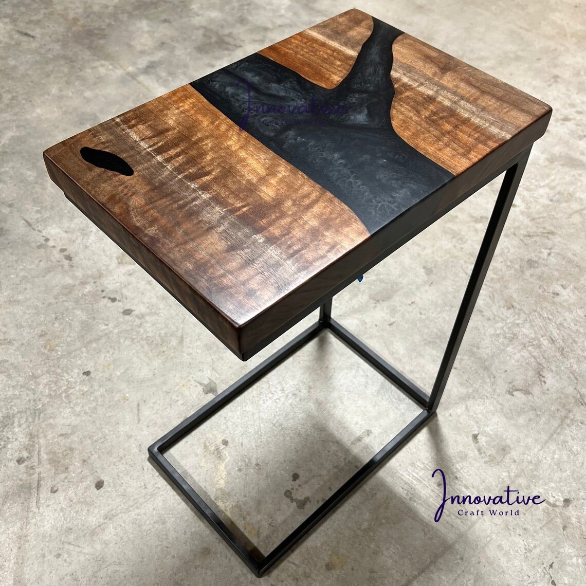 Epoxy Side Table, Epoxy End Table, Epoxy Resin Table, River Table Epoxy