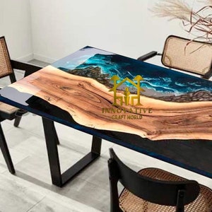 Epoxy Table Top, Epoxy Resin Table, Epoxy dining table, epoxy dining table rectangle, resin dining room table, sofa table
