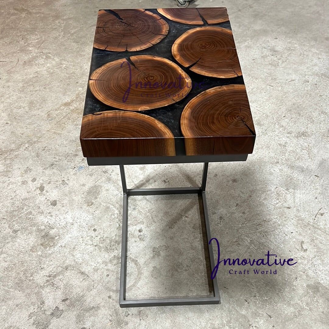 Epoxy Side Table, Epoxy End Table, Epoxy Resin Table, River Table Epoxy