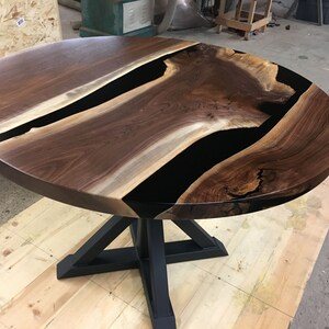 Round Epoxy Dining Table, Round Dining Table, Round Epoxy Coffee Table, Round Epoxy Table, Industrial Dining Table, Round Epoxy Coffee Table Style 4