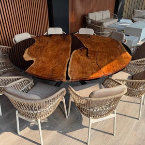 10 seater Round Dining Table, Round Epoxy Dining Table, Patio Table, Custom Order, Epoxy Resin Table, Round Epoxy Table,