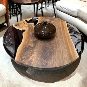 Round Epoxy Coffee Table, round epoxy table, Round black epoxy table, round epoxy living room table, Round Epoxy Centre Table, Epoxy Table