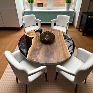 Round Epoxy Coffee Table, round epoxy table, Round black epoxy table, round epoxy living room table, Round Epoxy Centre Table, Epoxy Table