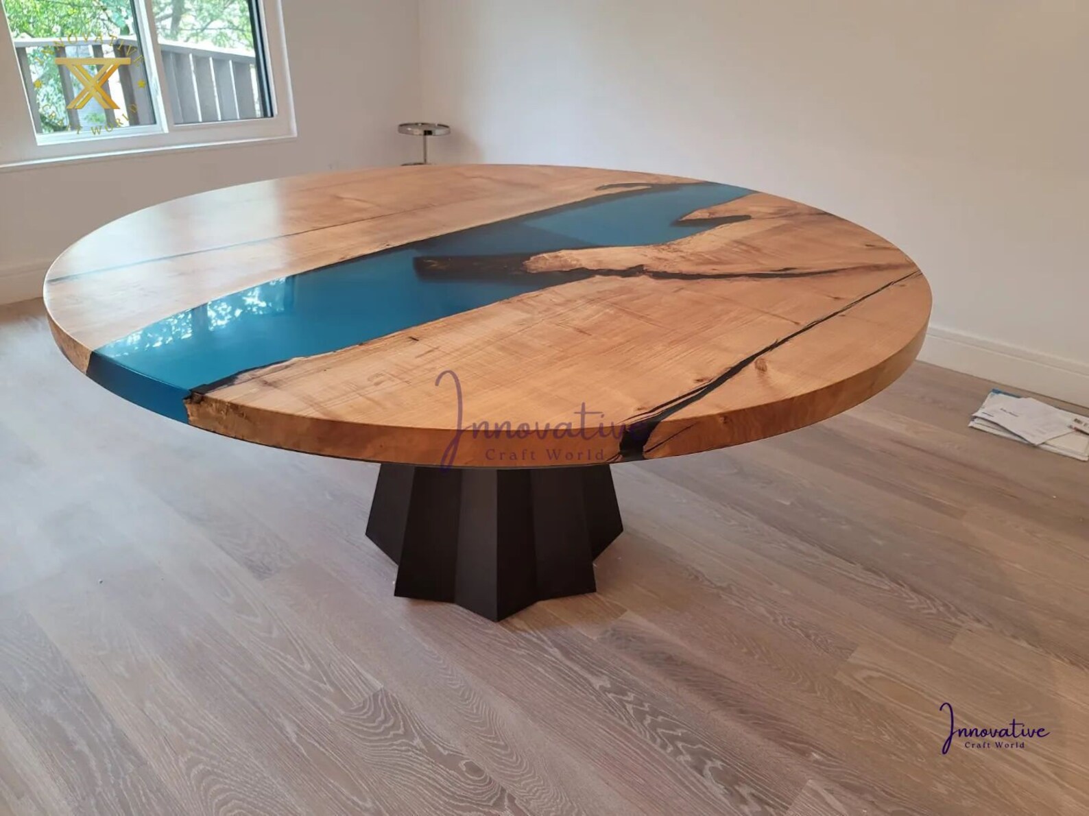 Round Epoxy Coffee Table Round Epoxy Dining Table Round Etsy