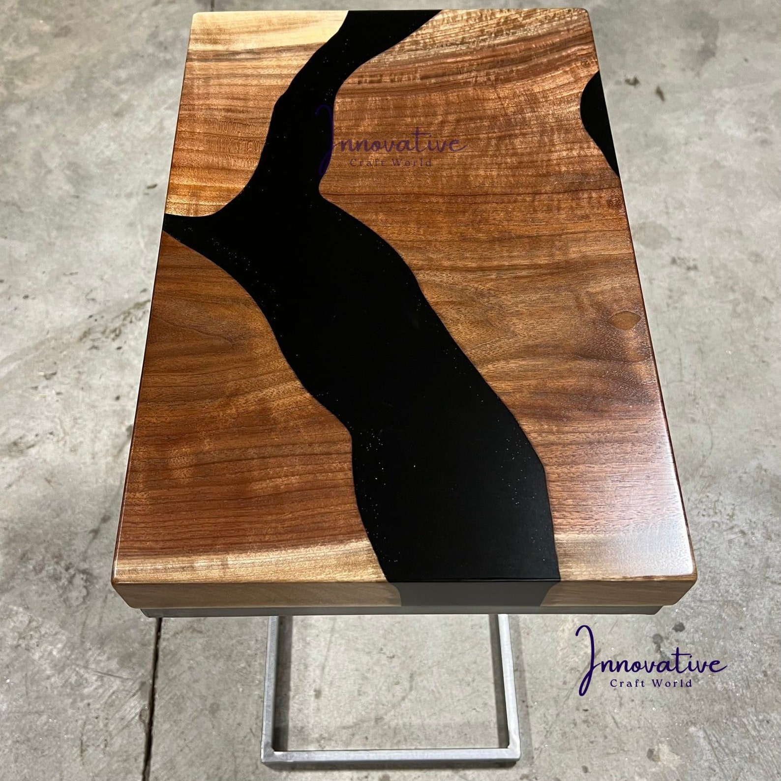 Epoxy Side Table, Epoxy End Table, Epoxy Resin Table, River Table Epoxy