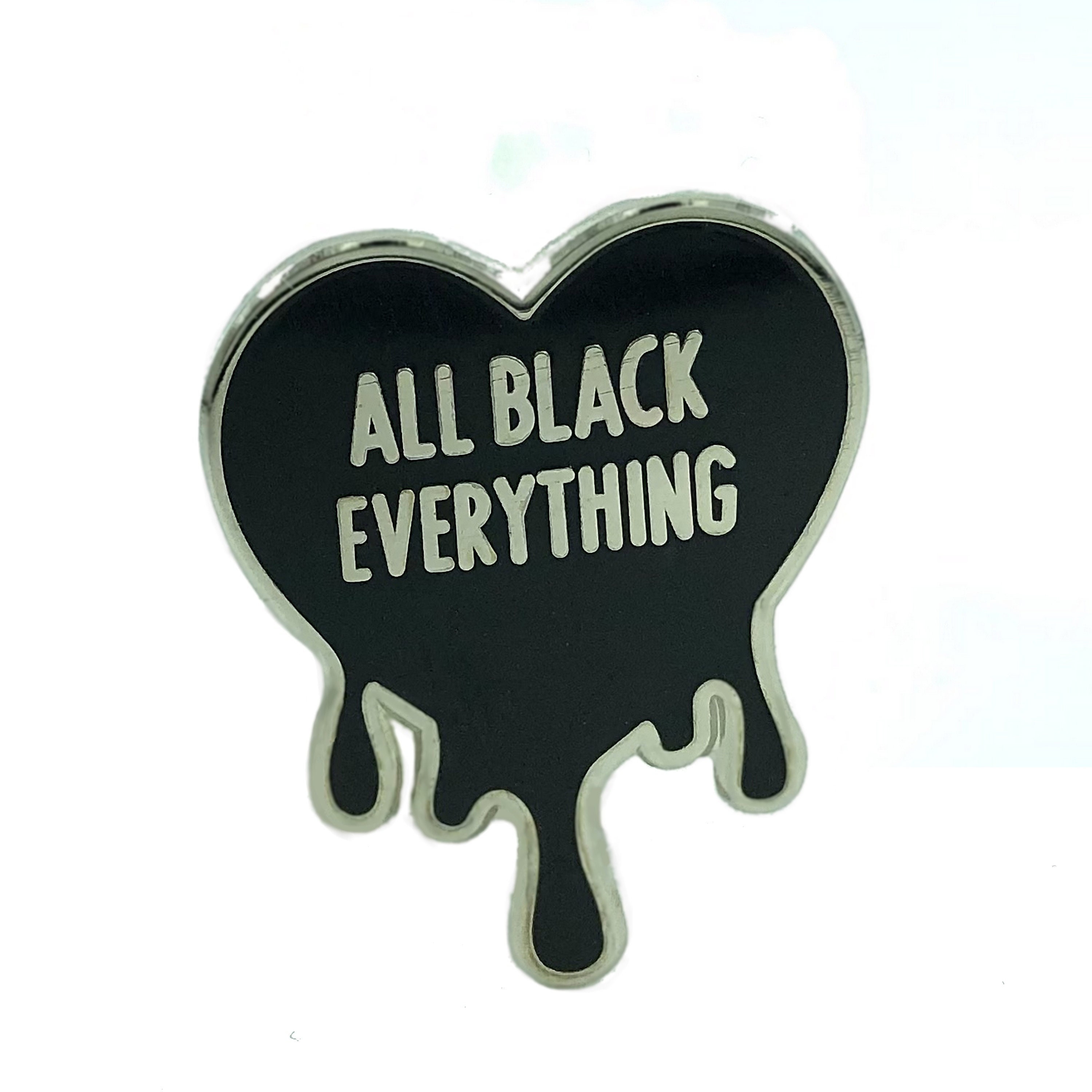 All Black Everything Patches Iron on Patch Black Heart Iron on