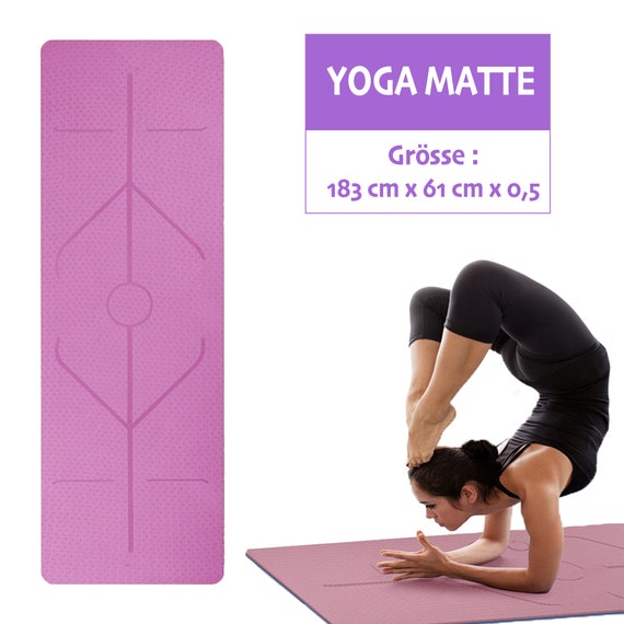 Tapis de yoga épais Gym Workout Fitness Pilates Femmes Tapis d’exercice  antidérapant