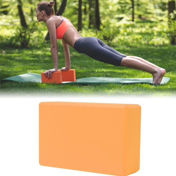 Set of 2 Yoga Block Fuchsia Foam Yoga Block Joga Block Pilates Fitness in  Orange 
