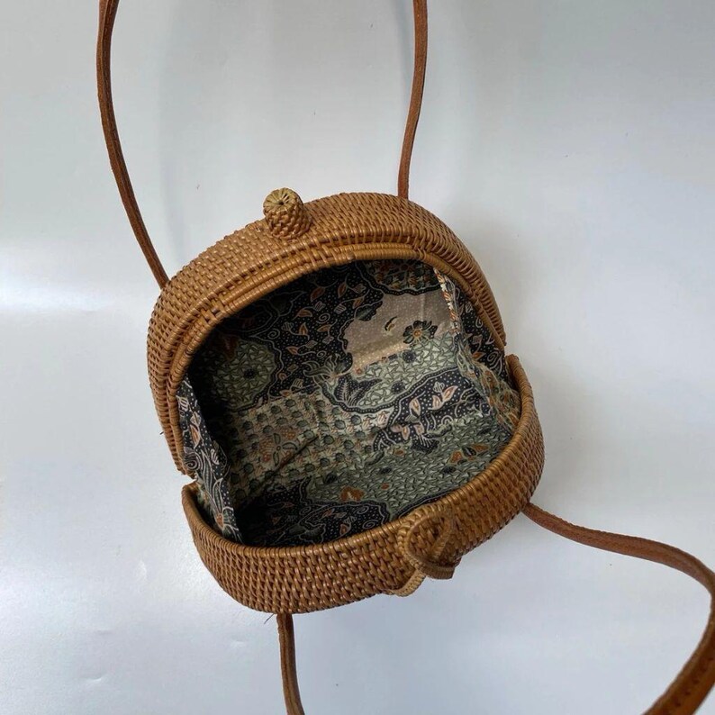 Handwoven Rattan Shoulder Bag – Vintage Boho Wicker Handbag With ...