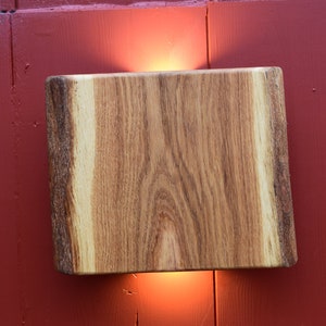 Lámpara de pared madera roble natural macizo rústico aceitado decoración de pared