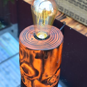 Table/wall light Raudr vintage table lamp wall lamp retro solid pine wood rustic Edison