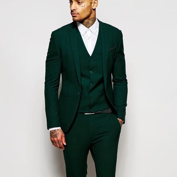 Emerald Green Suit - Etsy