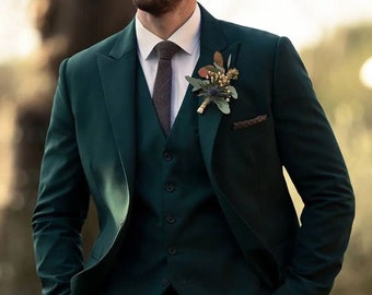 Men Green Wedding Suit Grooms Men Suit Wedding Suits Groom - Etsy