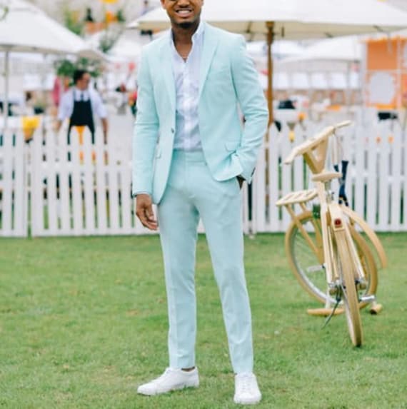 Men's Suits Mint Green 2 Piece Slim Fit Elegant Suit Formal Fashion Suit  Wedding Suits Party Wear Dinner Suits Stylish Suits Bespoke for Men -   Canada