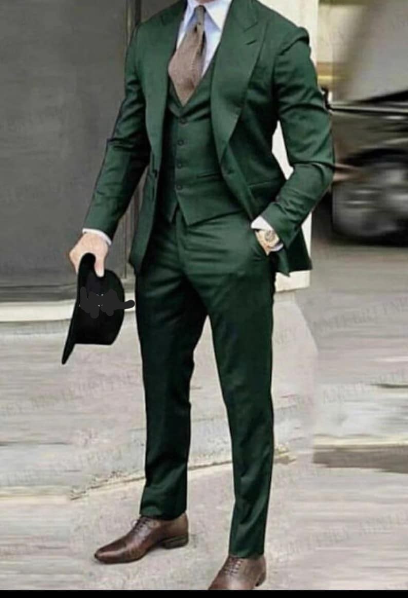 Men 3 Piece Suit | Green Wedding Suit | Party Wear Suit | Sainly– SAINLY